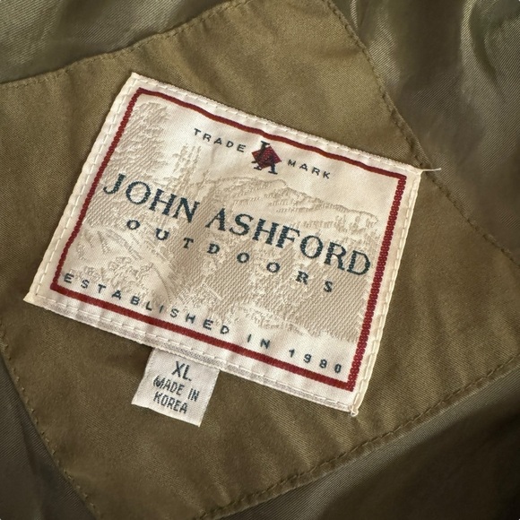 John Ashford Outdors Jacket Green Utility Barn Field Full Zip Mens XL - Picture 9 of 14